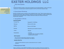 Tablet Screenshot of exeterholdingsllc.com